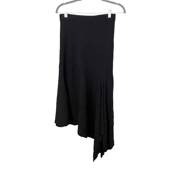 GREY JASON WU‎ Asymmetrical Midi Skirt Black NWOT Sz Small - Picture 1 of 4